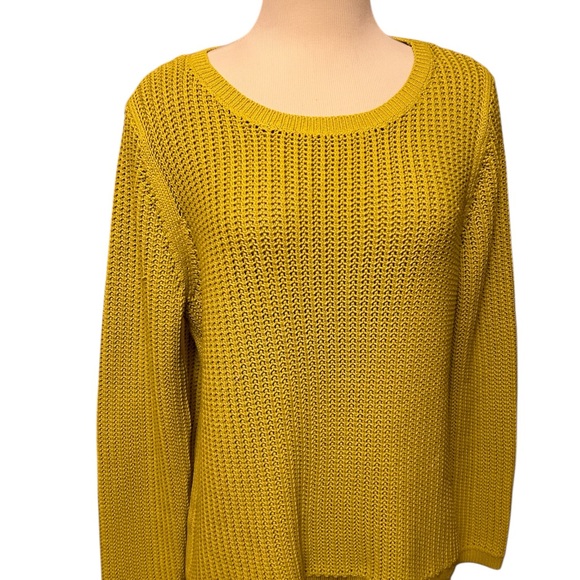 EUC! LOFT Gorgeous Chartreuse Sweater XL - Picture 3 of 7